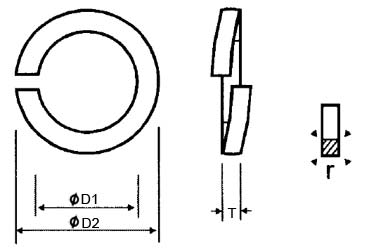 BS 4464A Metric Spring Washers Type A