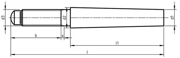 DIN 258 Taper pins with external thread