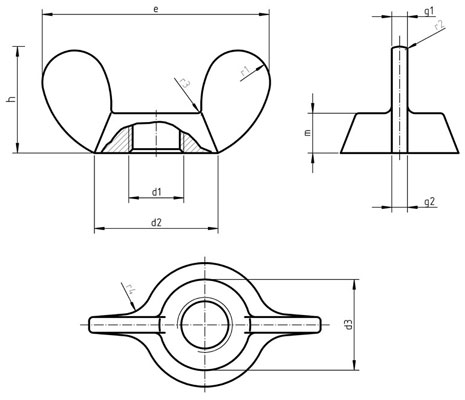 DIN 315 A Wing Nuts