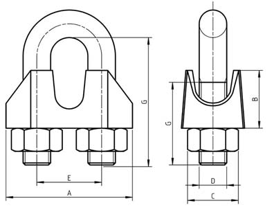 DIN 741 Wire rope clips