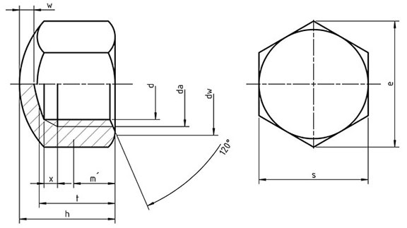 DIN 980 - Hexagon nuts with clamping part, all metal nut