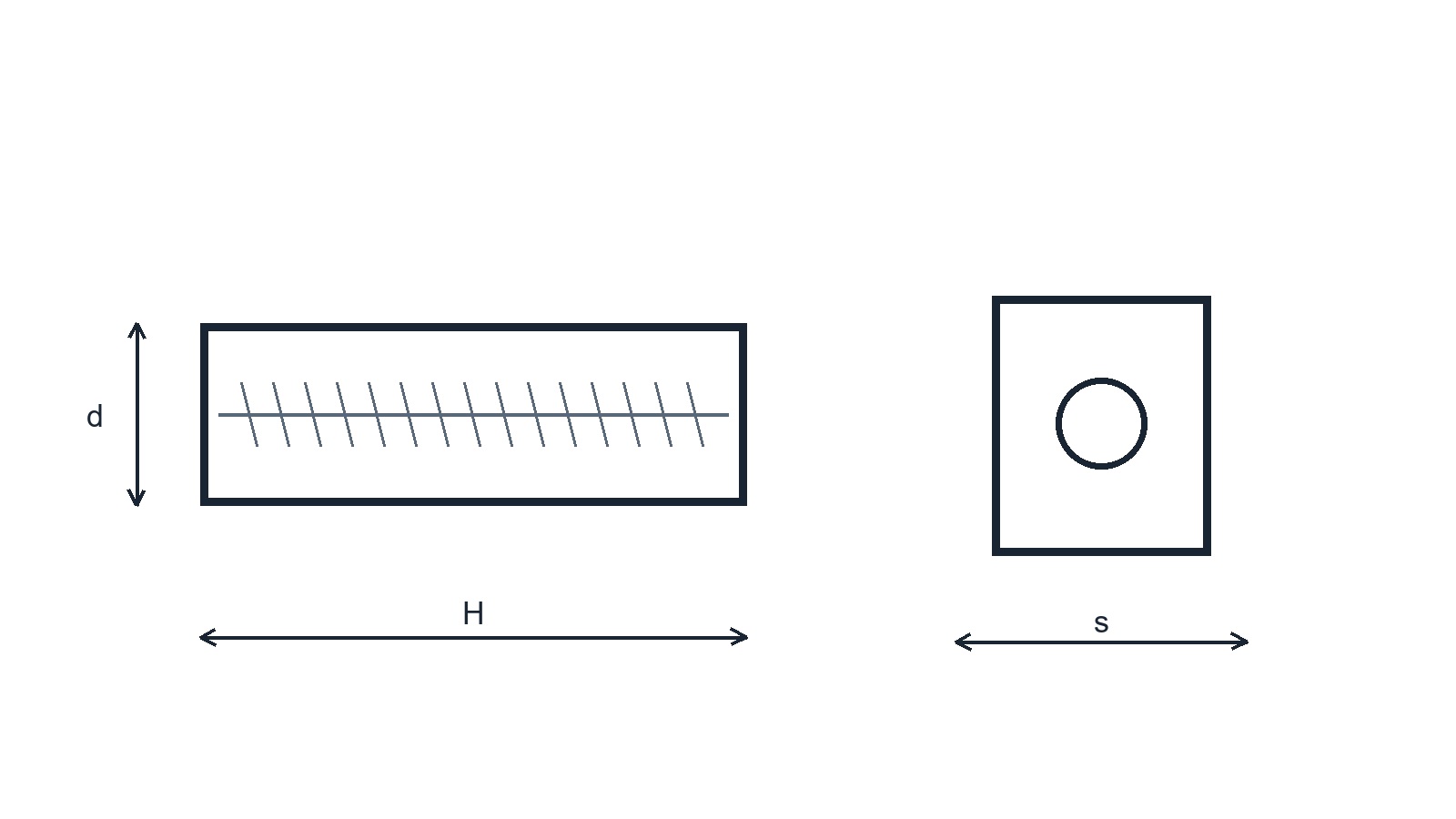 IFI 128 Hex Coupling Nuts technical drawing: IFI-128 covers hex coupling nuts used to join threaded rods or studs. Drawing marks across-flats width, across-corners width and length.