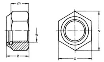 ISO 10511 : Prevailing Torque Type Hexagon Thin Nuts with Non Metallic Insert