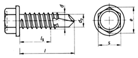 ISO 15480 : Hexagon Washer Head Drilling Screws with Tapping Screw Thread