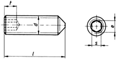 ISO 4027 Hexagon Socket Set Screws with Cone Point