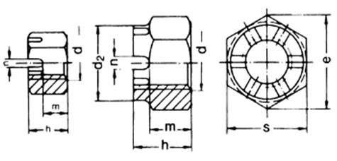 ISO 7037 Hexagon Slotted Castle Nuts