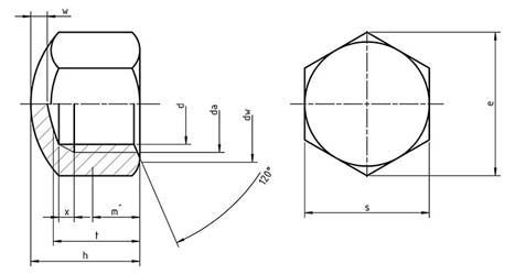 ISO 7042 Hexagon Nuts with Clamping Part