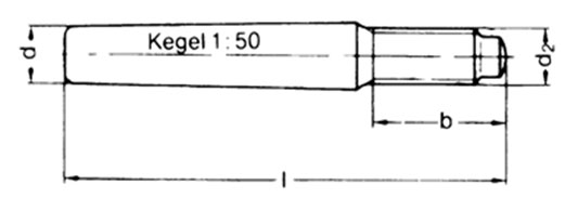 ISO 8737 Taper Pins with External Threads