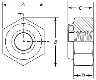 ASME B18.16.6 Style NM Nylon Insert Locknut Dimensions